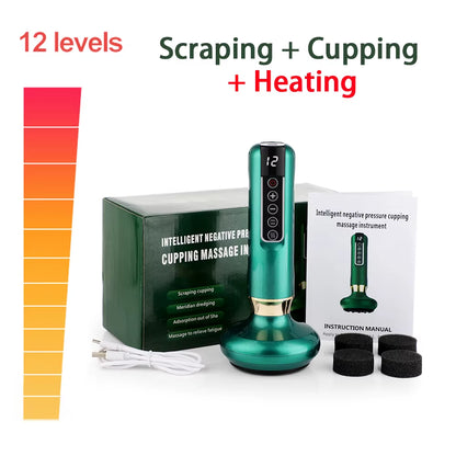 Sculptease™ Magnetic Cupping Massager: Rechargeable Body & Cellulite Scraping Machine